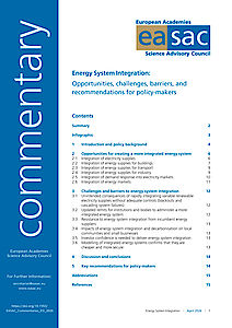EASAC Commentary “Energy System Integration”, April 2026.